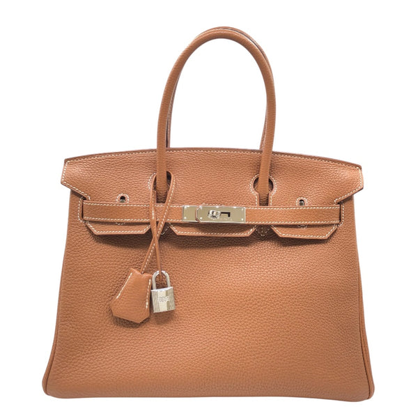 エルメス HERMES バーキン30 □M刻 ゴールド　SV金具 トゴ レディース ハンドバッグ