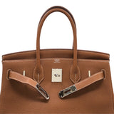 エルメス HERMES バーキン30 □M刻 ゴールド　SV金具 トゴ レディース ハンドバッグ