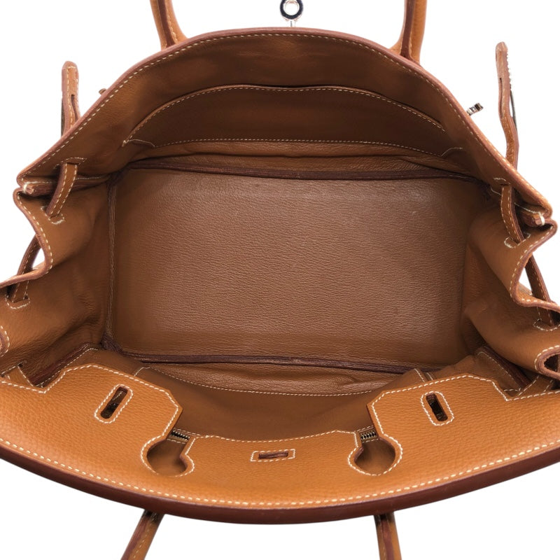 エルメス HERMES バーキン30 □M刻 ゴールド　SV金具 トゴ レディース ハンドバッグ