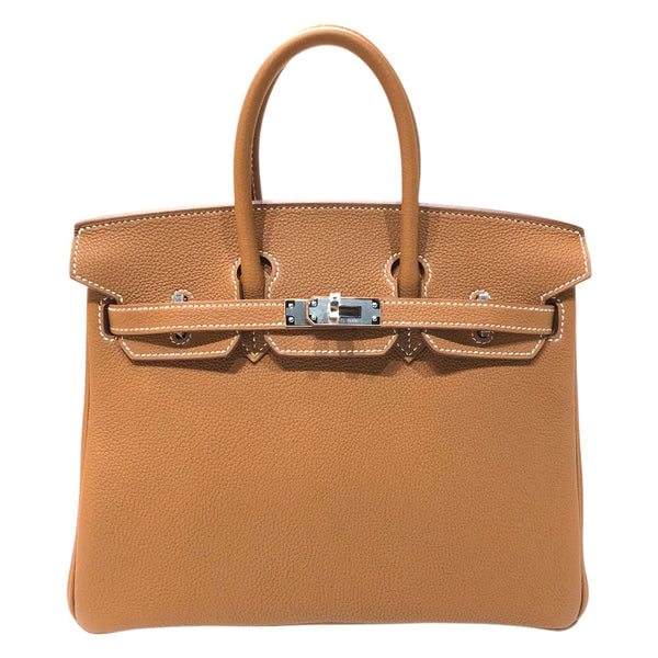 エルメス HERMES バーキン25 W刻印　(2024年製) ゴールド　シルバー金具 トゴ レディース ハンドバッグ