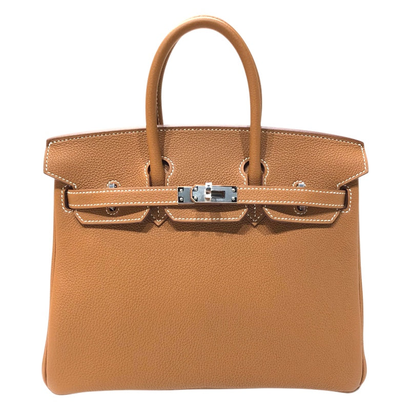 エルメス HERMES バーキン25 W刻印　(2024年製) ゴールド　シルバー金具 トゴ レディース ハンドバッグ