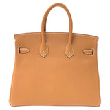 エルメス HERMES バーキン25 W刻印　(2024年製) ゴールド　シルバー金具 トゴ レディース ハンドバッグ