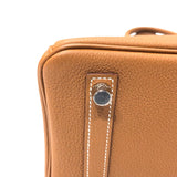 エルメス HERMES バーキン25 W刻印　(2024年製) ゴールド　シルバー金具 トゴ レディース ハンドバッグ