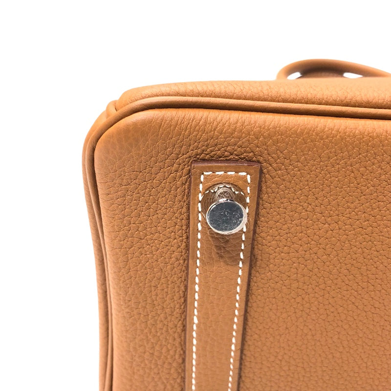 エルメス HERMES バーキン25 W刻印　(2024年製) ゴールド　シルバー金具 トゴ レディース ハンドバッグ