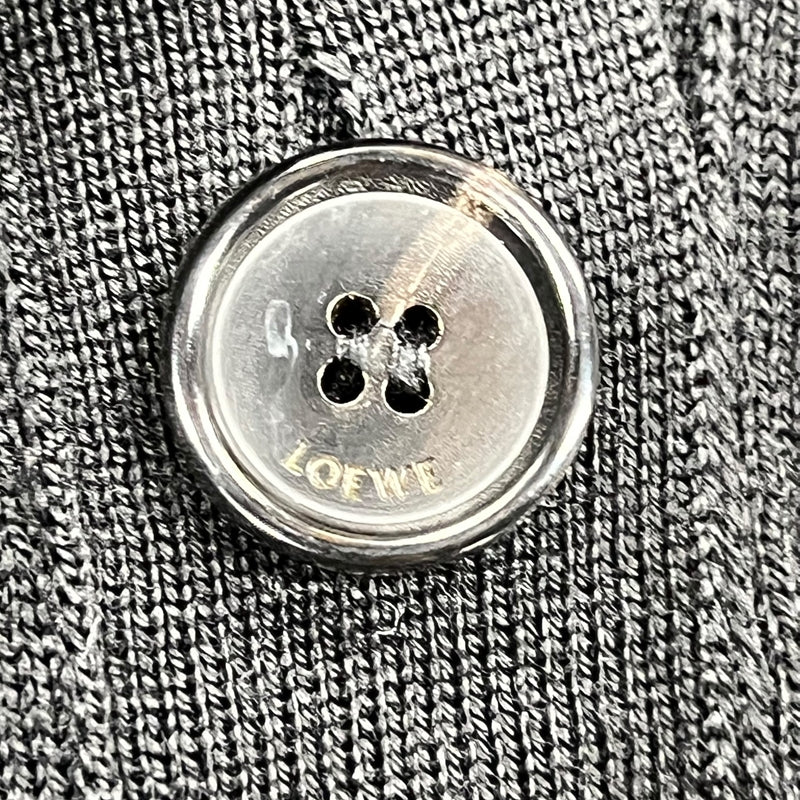 ロエベ LOEWE アナグラム 刺繍ニットカーディガン Q825Y16K04 M ブラック ウール メンズ カーディガン