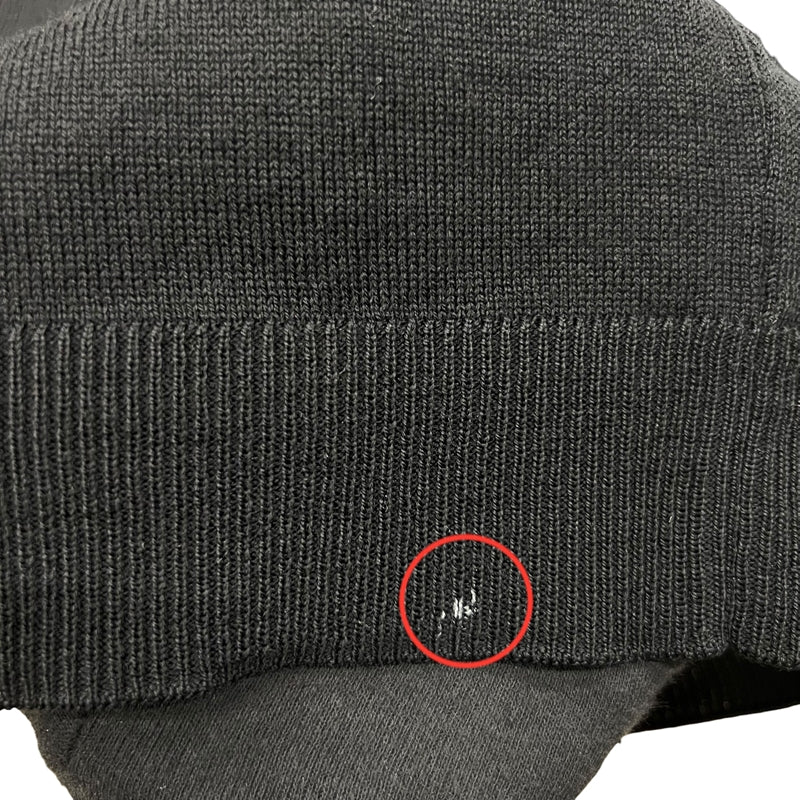 ロエベ LOEWE アナグラム 刺繍ニットカーディガン Q825Y16K04 M ブラック ウール メンズ カーディガン