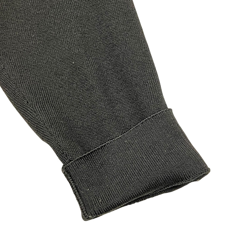 ロエベ LOEWE アナグラム 刺繍ニットカーディガン Q825Y16K04 M ブラック ウール メンズ カーディガン