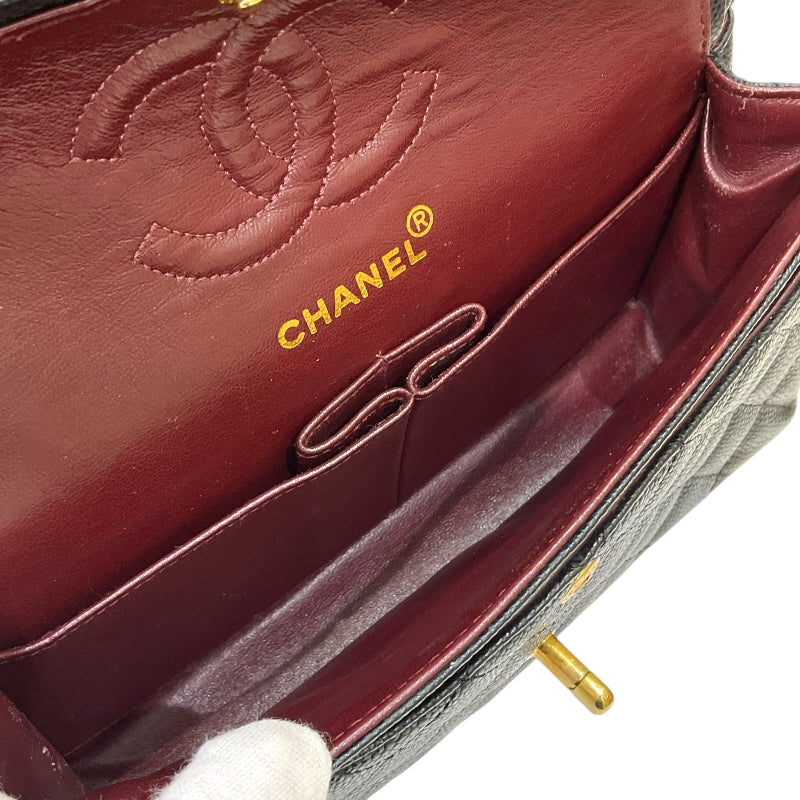 シャネル CHANEL マトラッセ23 チェーンショルダーバッグ A01113 19番台 ブラック ゴールド金具 キャビアスキン レディース ショルダーバッグ