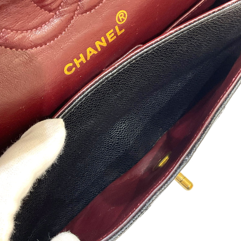 シャネル CHANEL マトラッセ23 チェーンショルダーバッグ A01113 19番台 ブラック ゴールド金具 キャビアスキン レディース ショルダーバッグ