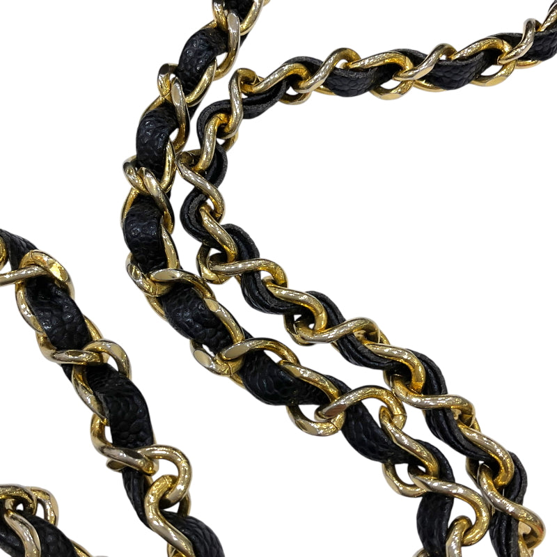 シャネル CHANEL マトラッセ23 チェーンショルダーバッグ A01113 19番台 ブラック ゴールド金具 キャビアスキン レディース ショルダーバッグ