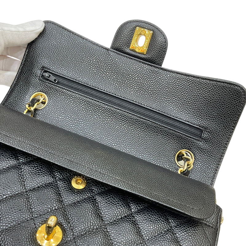 シャネル CHANEL マトラッセ23 チェーンショルダーバッグ A01113 19番台 ブラック ゴールド金具 キャビアスキン レディース ショルダーバッグ