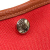エルメス HERMES ガーデンパーティTPM C刻 レッド・シルバー金具 トワル レディース ハンドバッグ