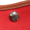 エルメス HERMES ガーデンパーティTPM C刻 レッド・シルバー金具 トワル レディース ハンドバッグ