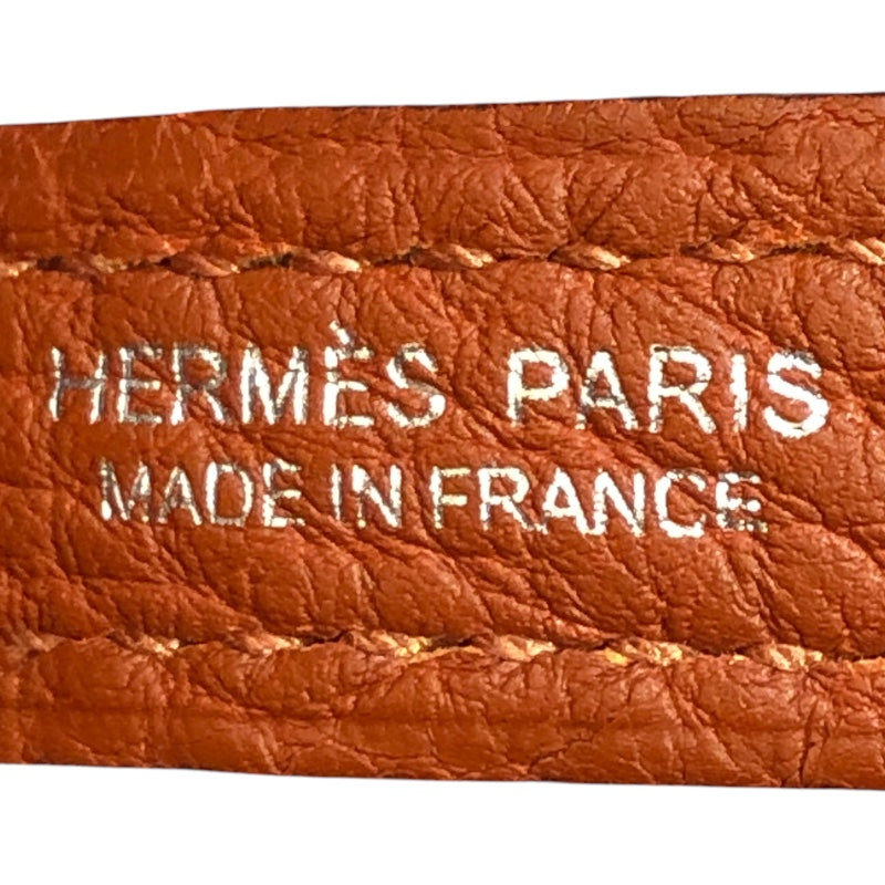 エルメス HERMES ガーデンパーティTPM C刻 レッド・シルバー金具 トワル レディース ハンドバッグ