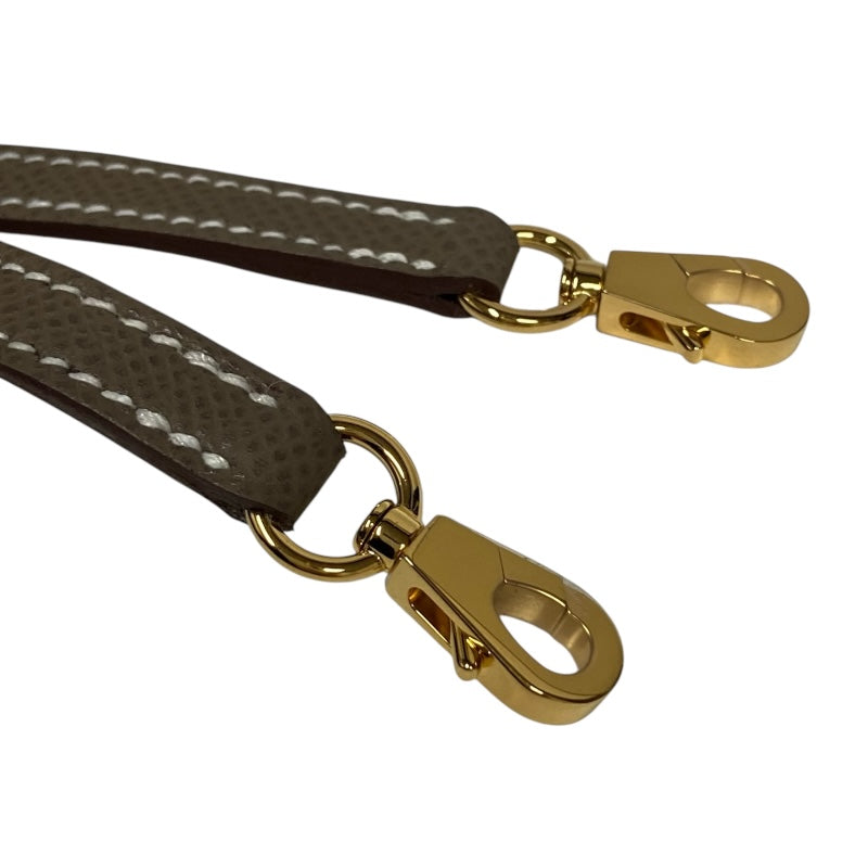 エルメス HERMES ミニケリー2 W刻 エトゥープ ゴールド金具 ヴォーエプソン レディース ショルダーバッグ