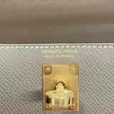 エルメス HERMES ミニケリー2 W刻 エトゥープ ゴールド金具 ヴォーエプソン レディース ショルダーバッグ