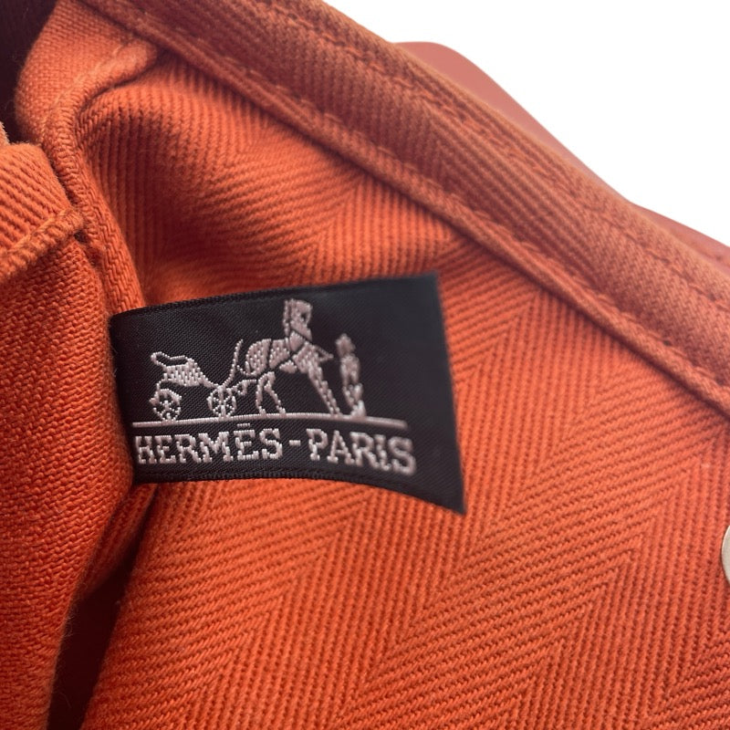 エルメス HERMES ヴァルバライソPM オレンジ トワル・レザー