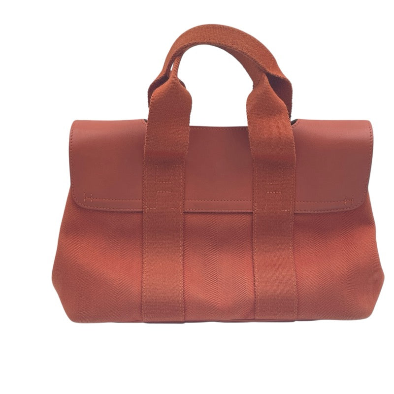 エルメス HERMES ヴァルバライソPM オレンジ トワル・レザー