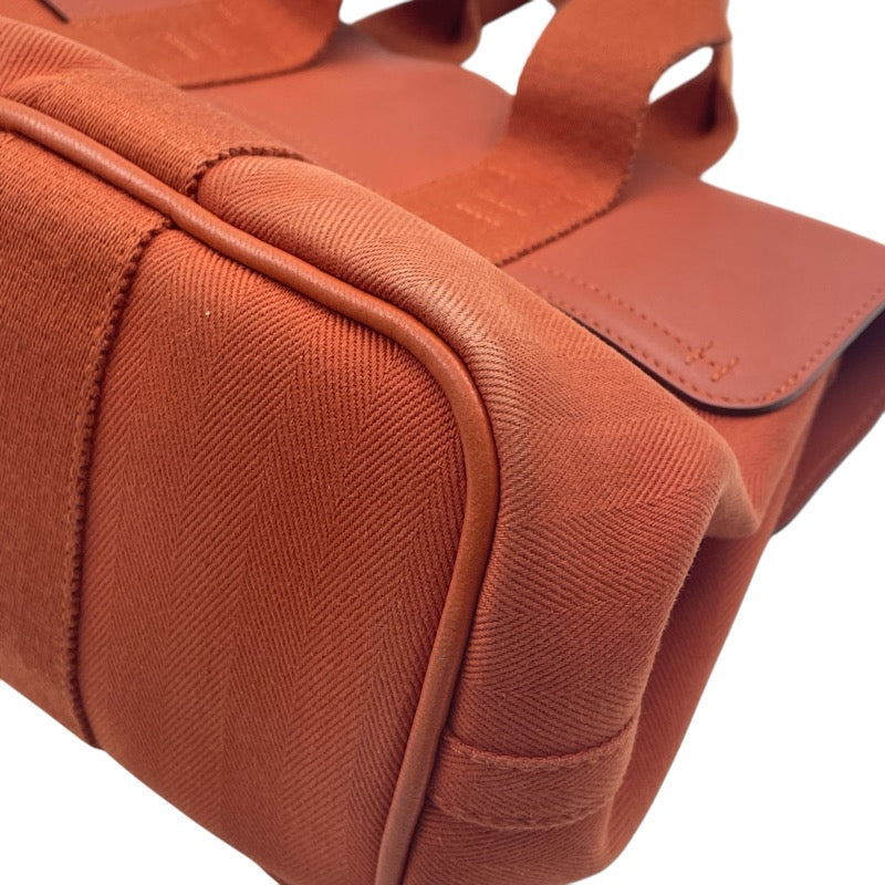 エルメス HERMES ヴァルバライソPM オレンジ トワル・レザー