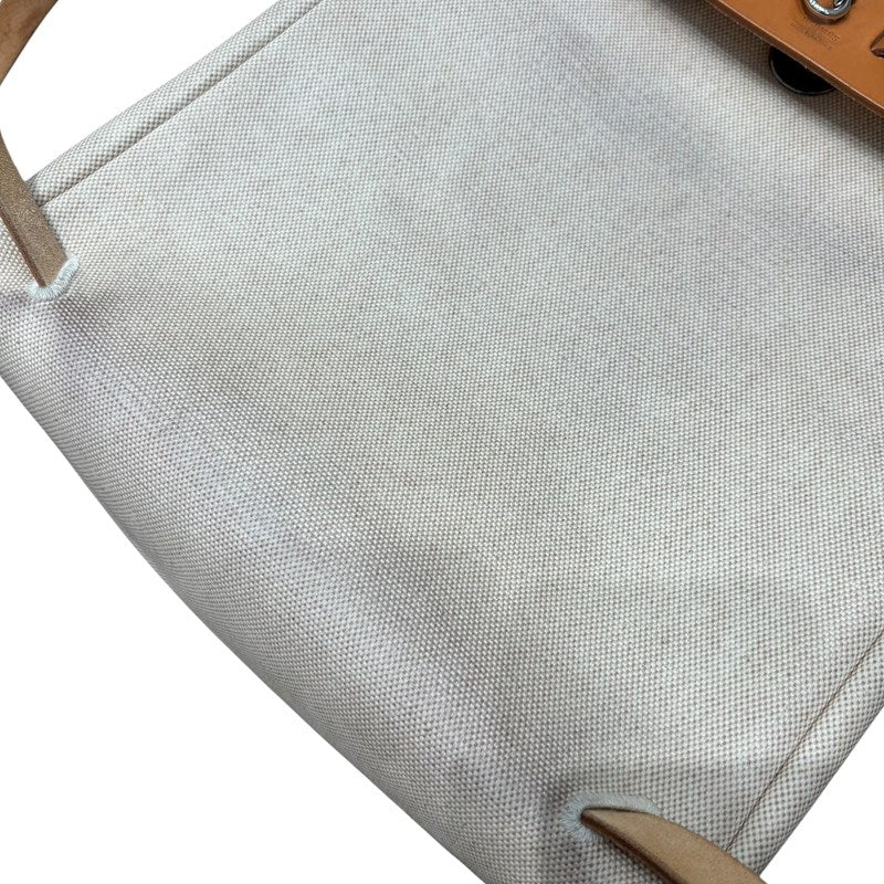エルメス HERMES エールバッグアドPM  □D刻印 エクリュ×ゴールド SV金具 トワルアッシュ レディース リュック・デイパック