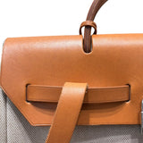 エルメス HERMES エールバッグアドPM  □D刻印 エクリュ×ゴールド SV金具 トワルアッシュ レディース リュック・デイパック