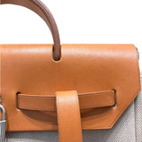 エルメス HERMES エールバッグアドPM  □D刻印 エクリュ×ゴールド SV金具 トワルアッシュ レディース リュック・デイパック
