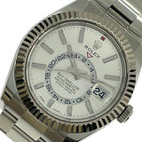 ロレックス ROLEX スカイドゥエラー オイスターブレス 326934 ホワイト K18WG/SS 自動巻き メンズ 腕時計