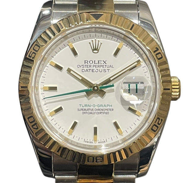 ロレックス ROLEX ターノグラフ 日本限定 116263 ホワイト K18YG/SS