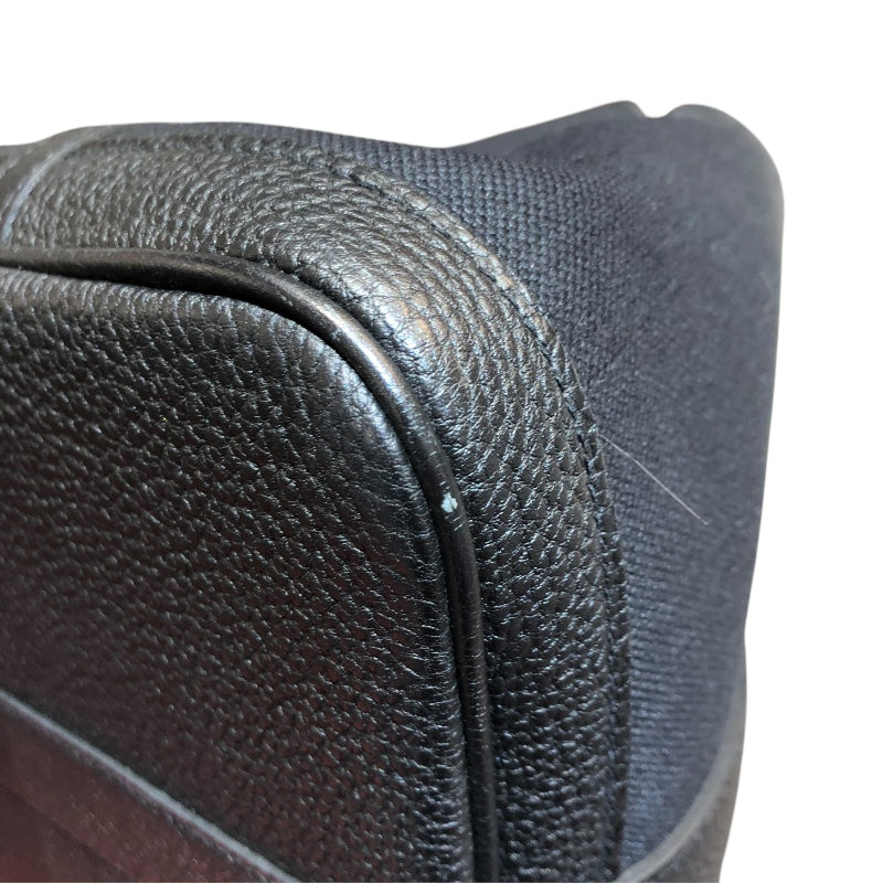 エルメス HERMES ガーデンパーティPM Y刻印(2020年製） ブラック シルバー金具 トワル/ネゴンダ ユニセックス ハンドバッグ