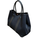 エルメス HERMES ガーデンパーティPM Y刻印(2020年製） ブラック シルバー金具 トワル/ネゴンダ ユニセックス ハンドバッグ