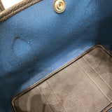 エルメス HERMES ガーデンパーティPM D刻印 ネイビー トワル　キャンバス/レザー ユニセックス ハンドバッグ