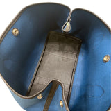 エルメス HERMES ガーデンパーティPM D刻印 ネイビー トワル　キャンバス/レザー ユニセックス ハンドバッグ