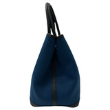 エルメス HERMES ガーデンパーティPM D刻印 ネイビー トワル　キャンバス/レザー ユニセックス ハンドバッグ