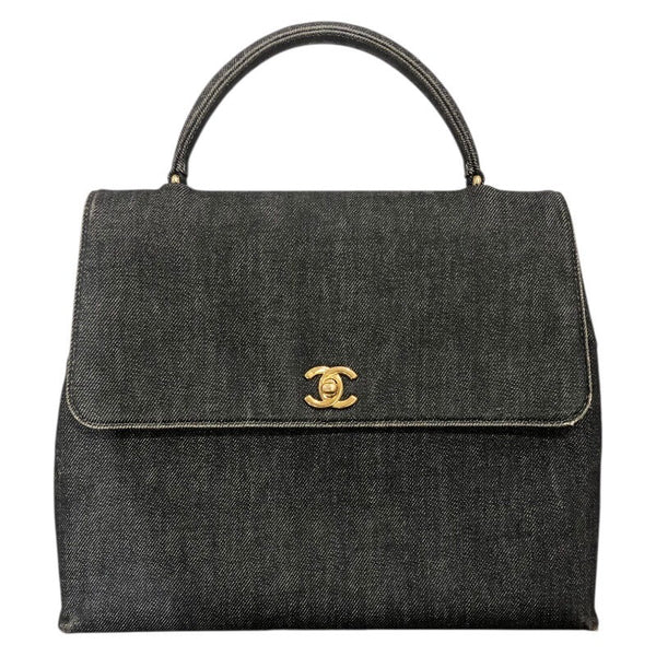 シャネル CHANEL ワンハンドバッグ ブラック デニム レディース ハンドバッグ