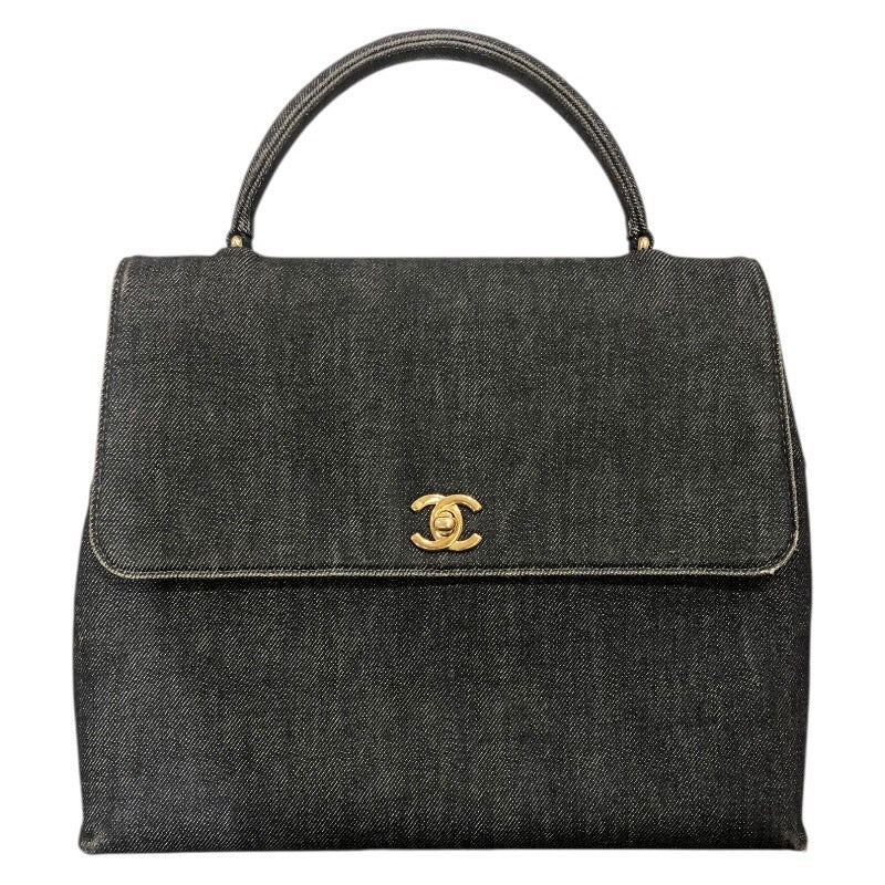 シャネル CHANEL ワンハンドバッグ ブラック デニム レディース ハンドバッグ