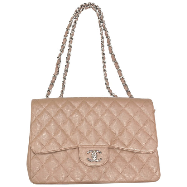 シャネル CHANEL デカマトラッセ30  A28600 ブラウン/シルバー金具 キャビアスキン レディース ショルダーバッグ