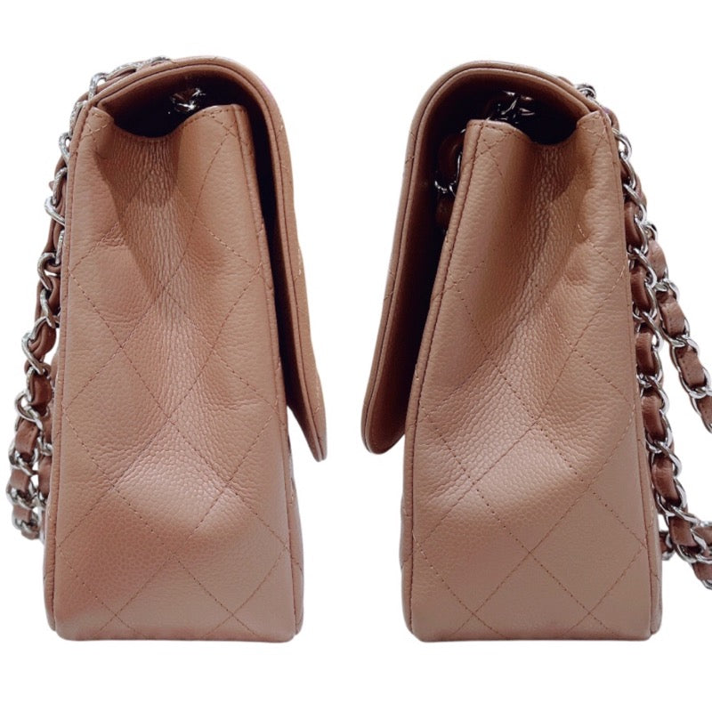 シャネル CHANEL デカマトラッセ30  A28600 ブラウン/シルバー金具 キャビアスキン レディース ショルダーバッグ