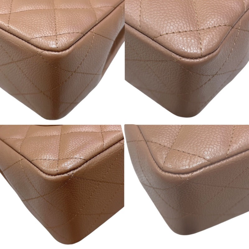 シャネル CHANEL デカマトラッセ30  A28600 ブラウン/シルバー金具 キャビアスキン レディース ショルダーバッグ