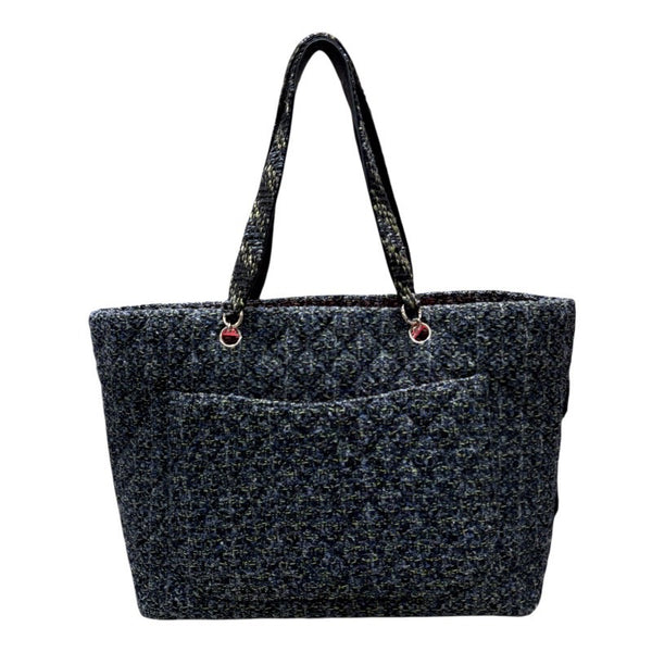 シャネル CHANEL カンボンライン トート ラージ A25170 ブラック・ブルー・グリーン ツイード レディース ハンドバッグ