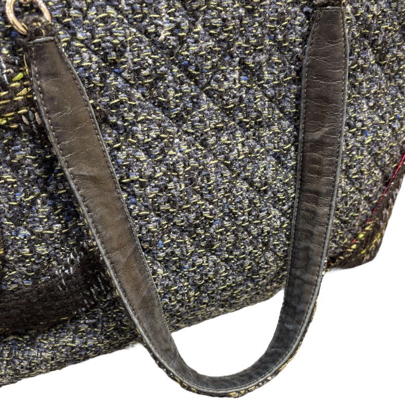 シャネル CHANEL カンボンライン トート ラージ A25170 ブラック・ブルー・グリーン ツイード レディース ハンドバッグ