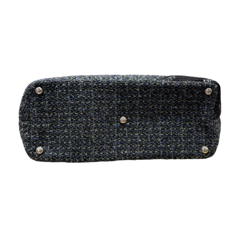シャネル CHANEL カンボンライン トート ラージ A25170 ブラック・ブルー・グリーン ツイード レディース ハンドバッグ