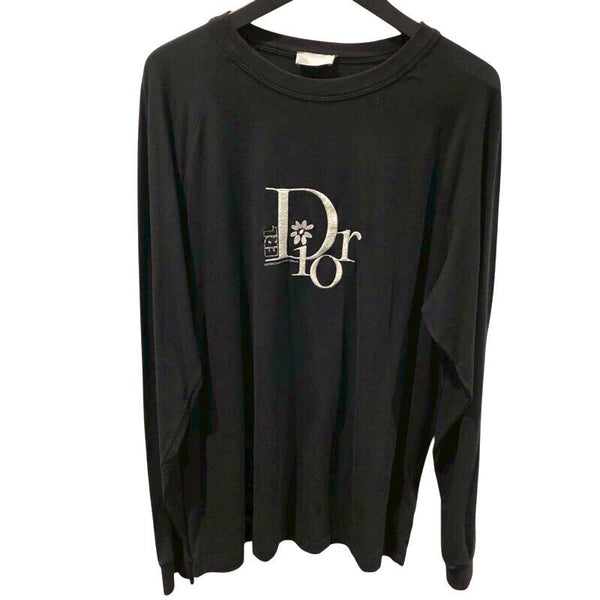 クリスチャン・ディオール Christian Dior ×ERL ロゴ刺繍ロングスリーブTシャツ 313J643A0753 コットン メンズ 長袖シャツ