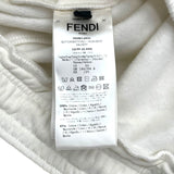 フェンディ FENDI サイドロゴスウェットパンツ FB0882 ホワイト コットン メンズ パンツ