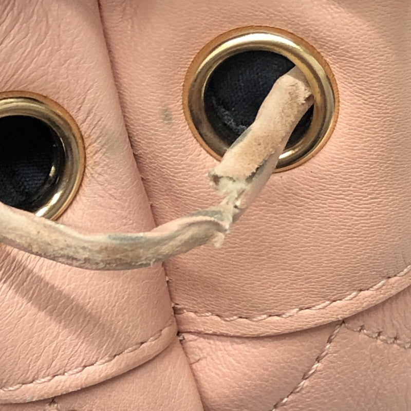 シャネル CHANEL マトラッセバケットショルダーバック ピンク/ゴールド金具 カーフ レディース ショルダーバッグ