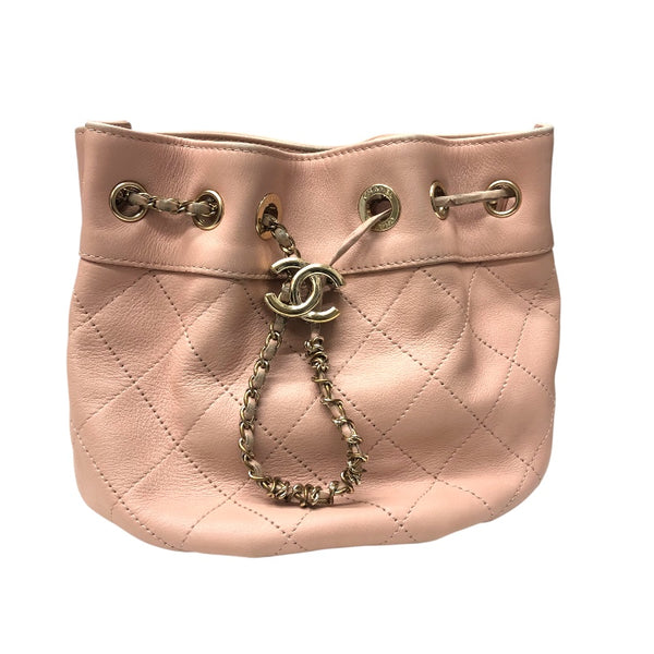 シャネル CHANEL マトラッセバケットショルダーバック ピンク/ゴールド金具 カーフ レディース ショルダーバッグ