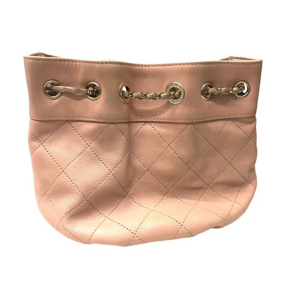 シャネル CHANEL マトラッセバケットショルダーバック ピンク/ゴールド金具 カーフ レディース ショルダーバッグ