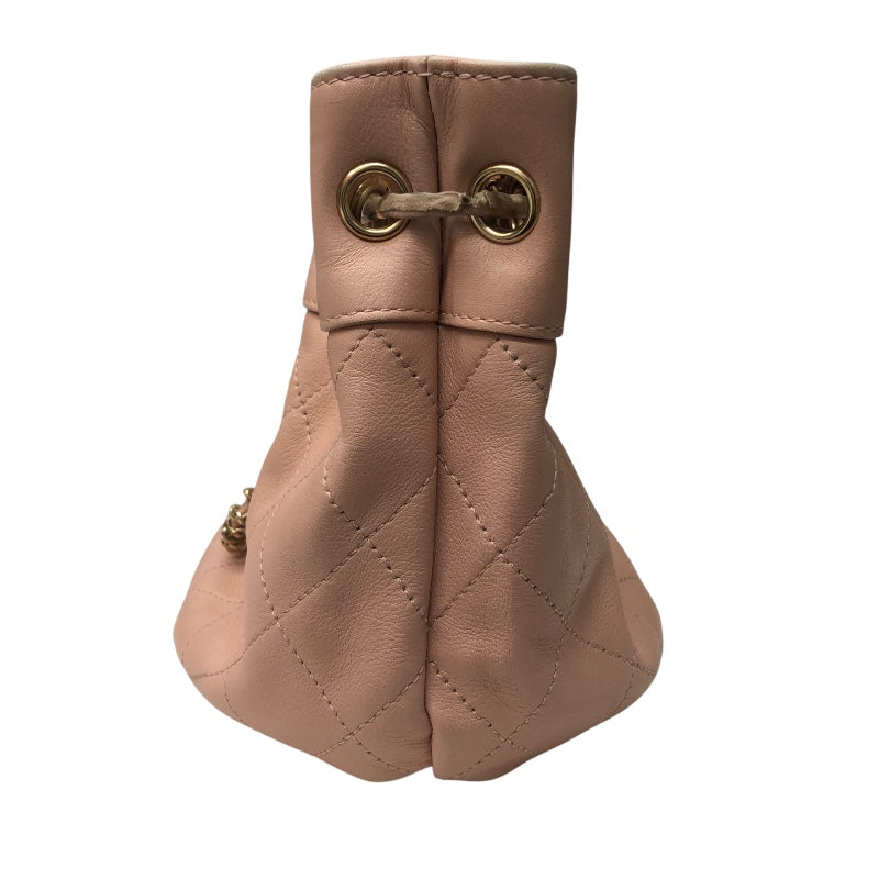 シャネル CHANEL マトラッセバケットショルダーバック ピンク/ゴールド金具 カーフ レディース ショルダーバッグ