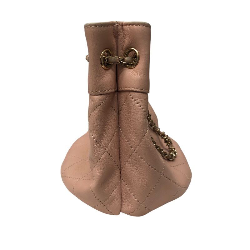 シャネル CHANEL マトラッセバケットショルダーバック ピンク/ゴールド金具 カーフ レディース ショルダーバッグ