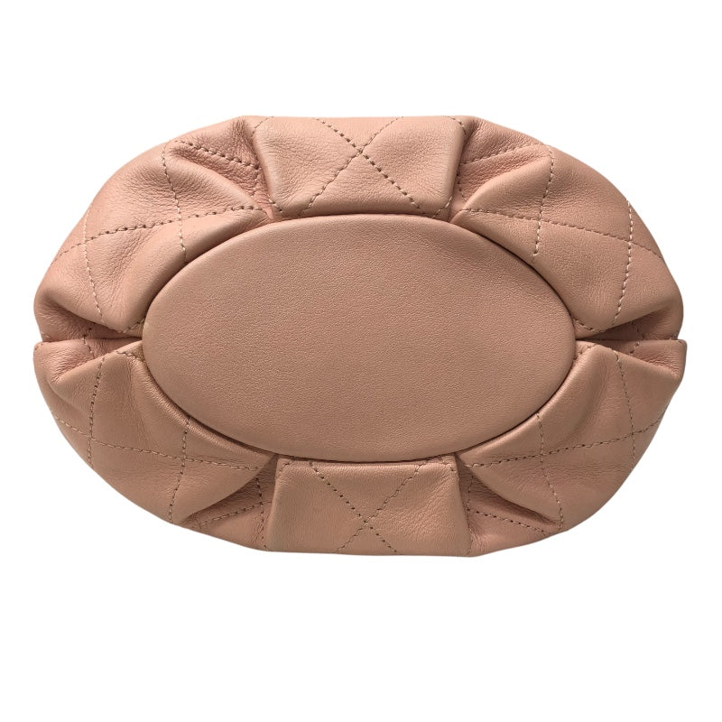 シャネル CHANEL マトラッセバケットショルダーバック ピンク/ゴールド金具 カーフ レディース ショルダーバッグ