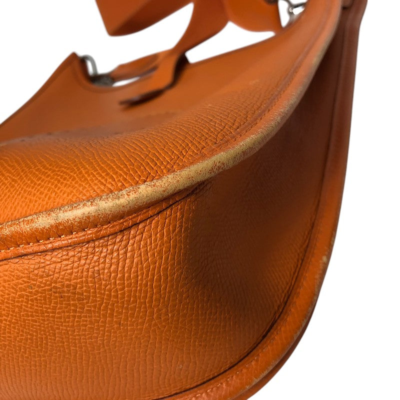 エルメス HERMES エヴリン2PM □K刻印 オレンジ シルバー金具 エプソン レディース ショルダーバッグ